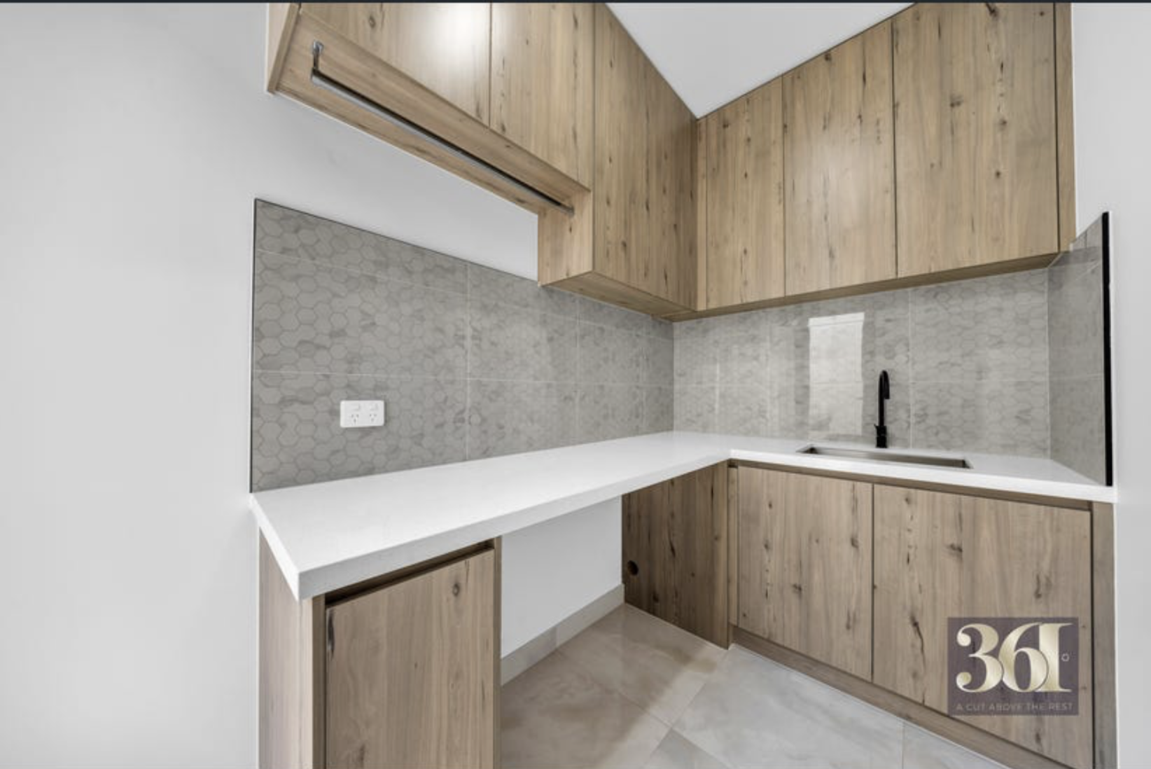 Butler's pantry with timber cabinetry